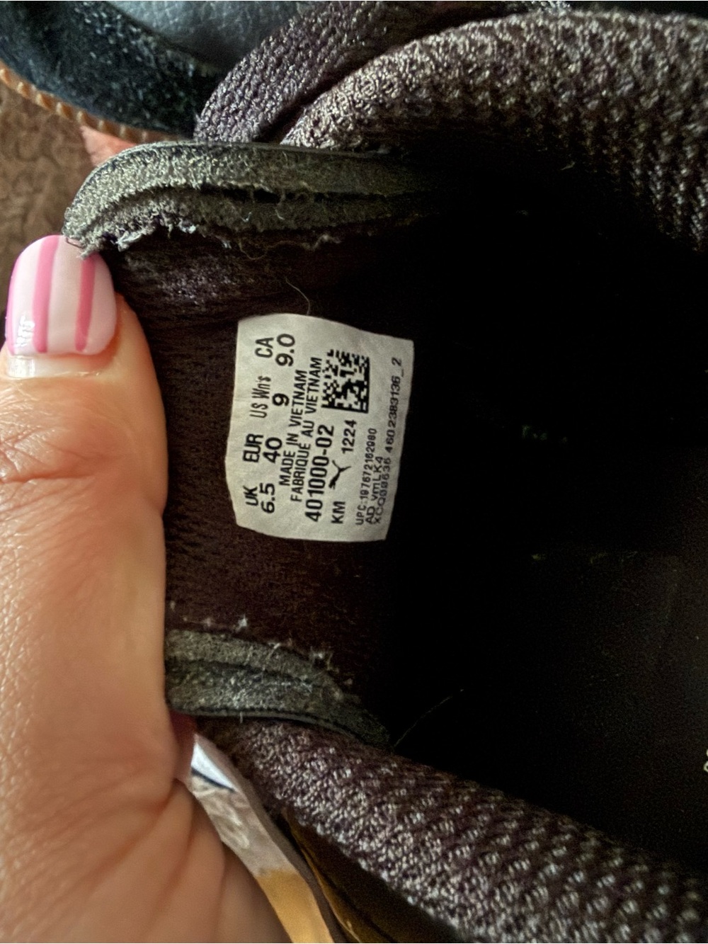 Puma Black & White Low-Top Sneakers with Gum Sole - Picture 6 of 8